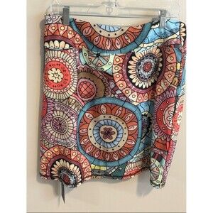 NEW Loukeith Colorful Medallion Print athletic skirt with shorts 2xl